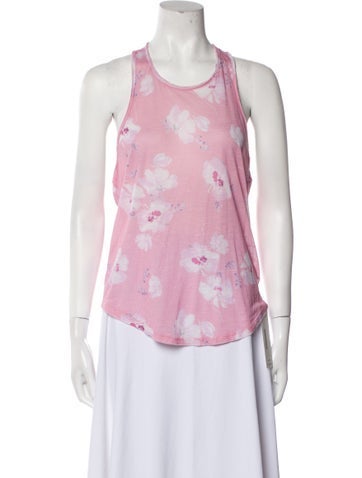 LoveShackFancy Tops Floral Print Scoop Neck Top XL