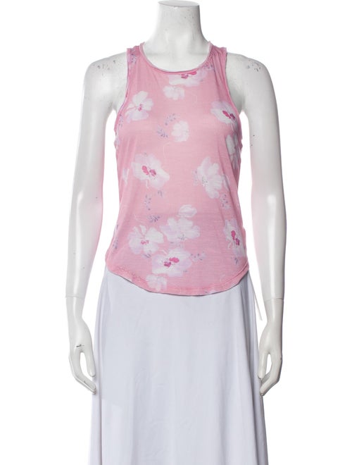 LoveShackFancy Floral Print Scoop Neck Top