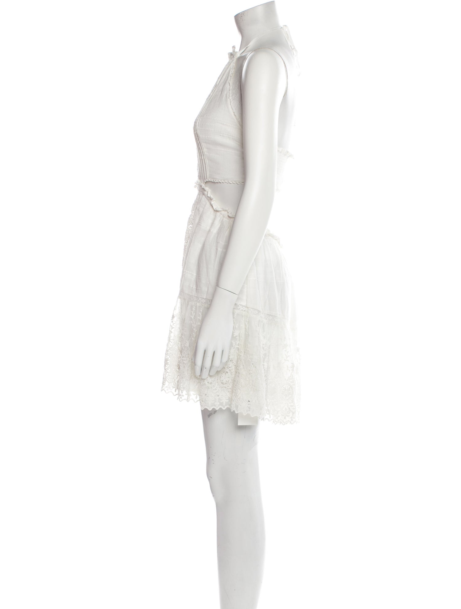 LoveShackFancy Halterneck Mini Dress