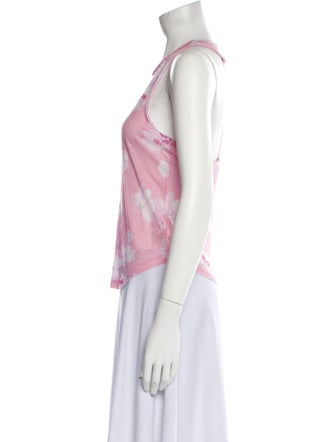 LoveShackFancy Floral Print Crew Neck Top