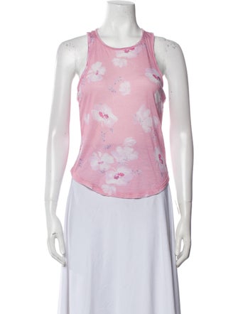 LoveShackFancy Floral Print Crew Neck Top