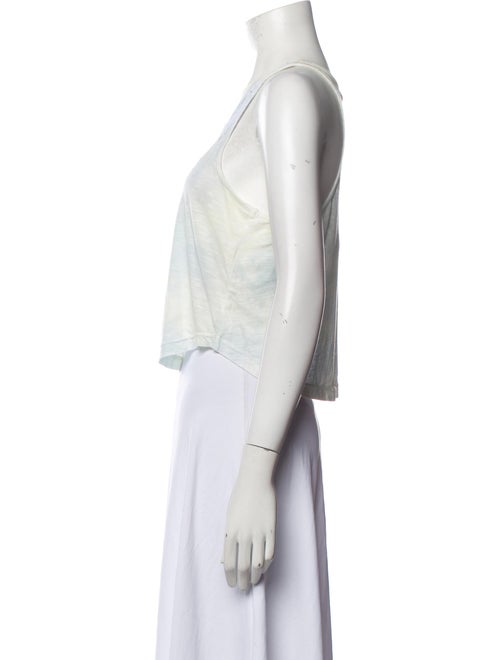 LoveShackFancy Scoop Neck Sleeveless Crop Top