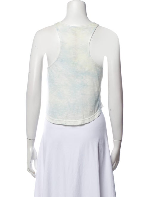 LoveShackFancy Scoop Neck Sleeveless Crop Top