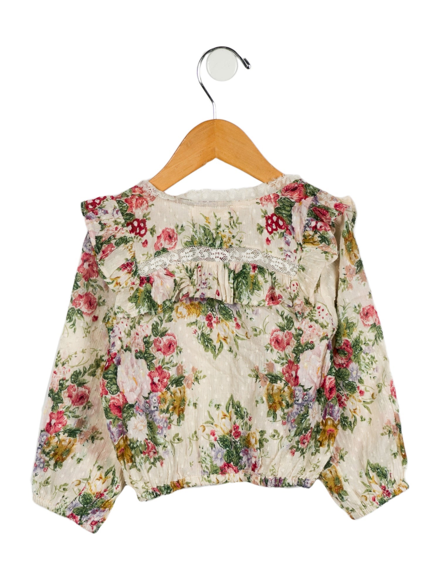 LoveShackFancy Toddler Girls' Lace Trimmed Blouse w/ Tags