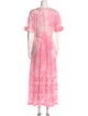 LoveShackFancy Tie-Dye Print Long Dress