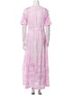 LoveShackFancy Tie-Dye Print Long Dress