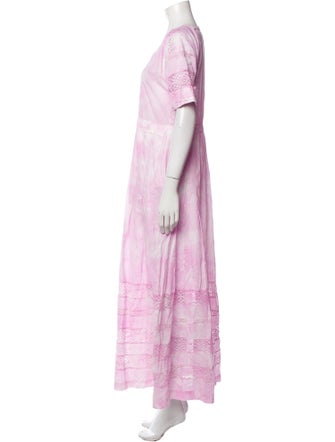 LoveShackFancy Tie-Dye Print Long Dress