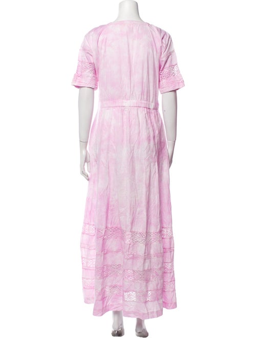 LoveShackFancy Tie-Dye Print Long Dress