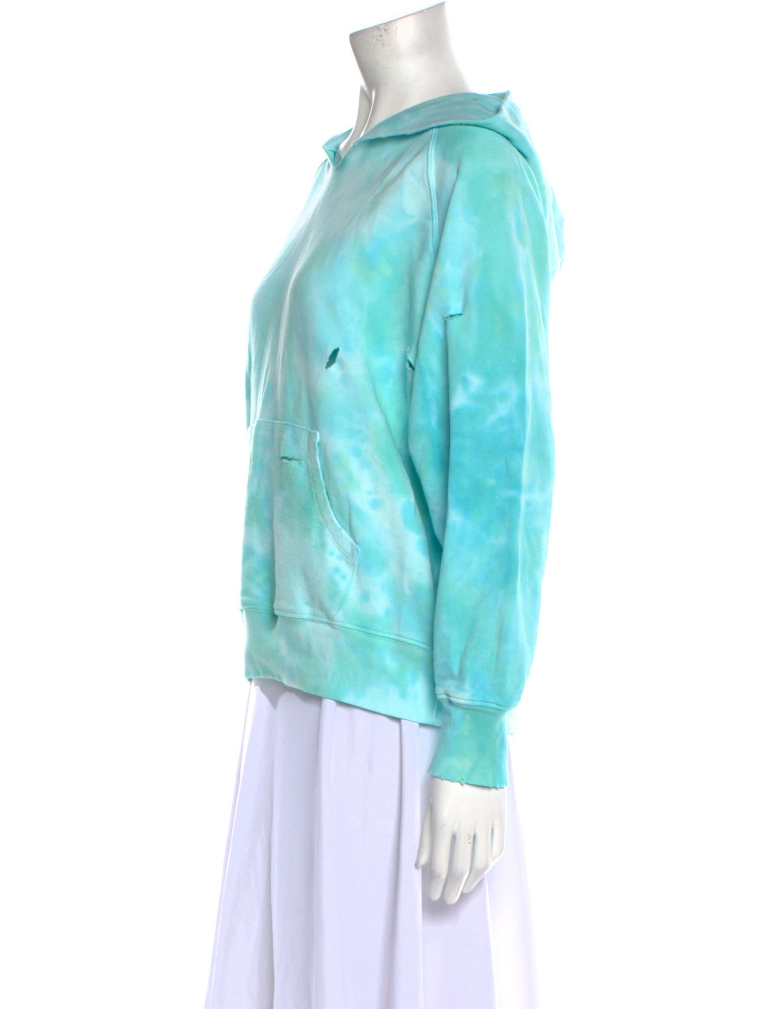 LoveShackFancy Tie-Dye Print V-Neck Sweatshirt w/ Tags