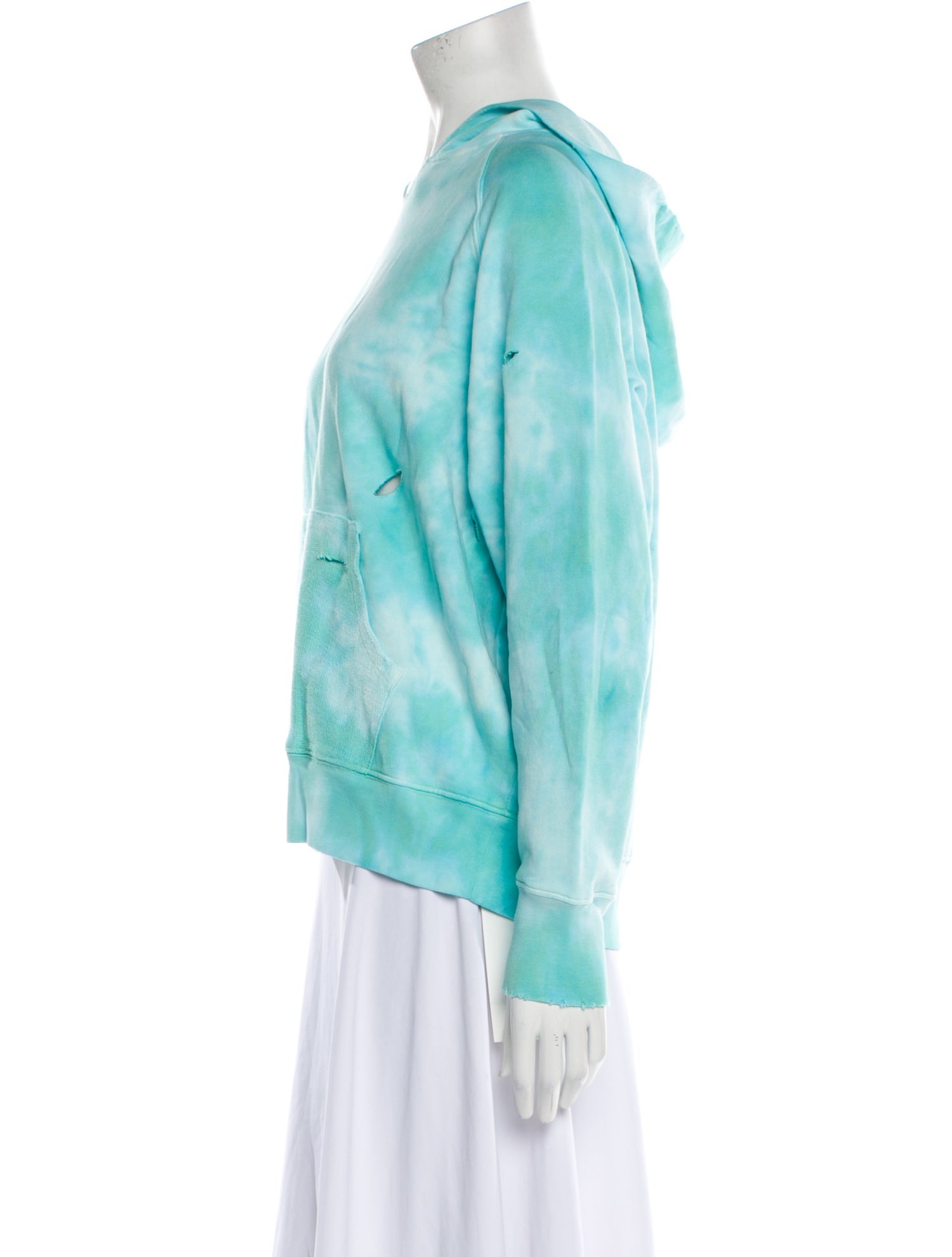 LoveShackFancy Tie-Dye Print V-Neck Sweatshirt w/ Tags