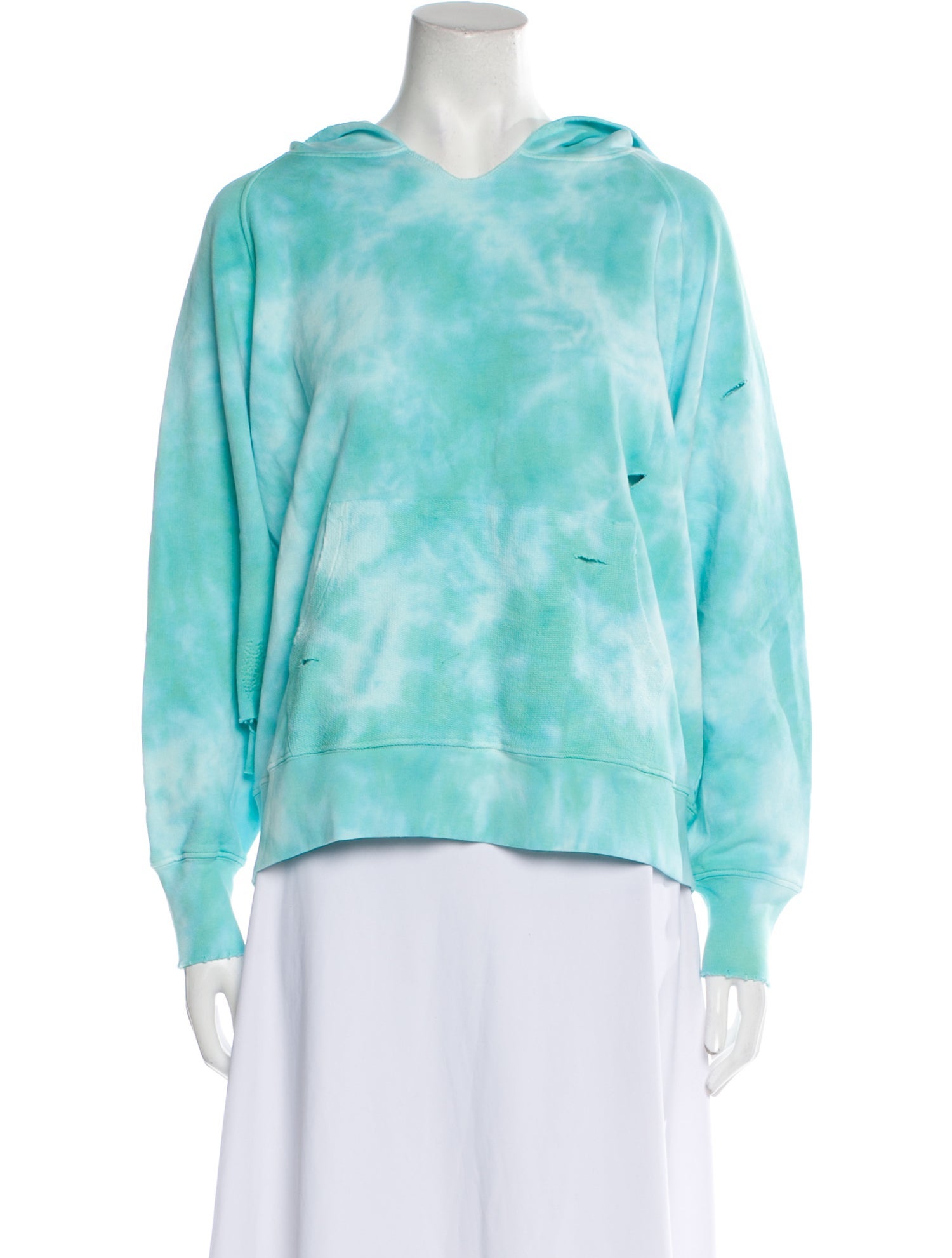 LoveShackFancy Tie-Dye Print V-Neck Sweatshirt w/ Tags