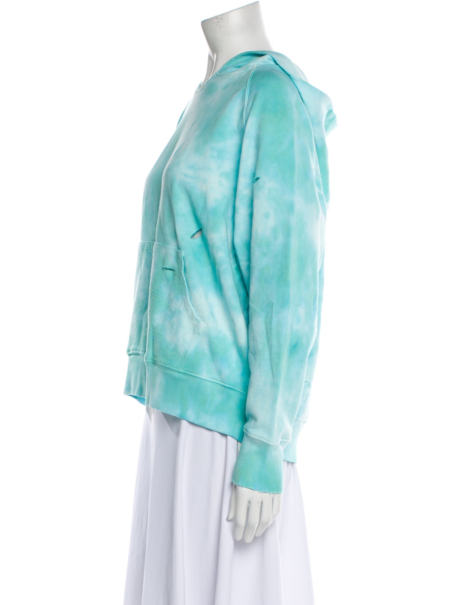 LoveShackFancy Tie-Dye Print V-Neck Sweatshirt w/ Tags