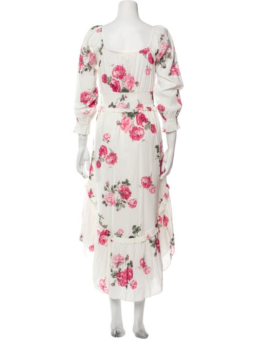LoveShackFancy Floral Print Long Dress