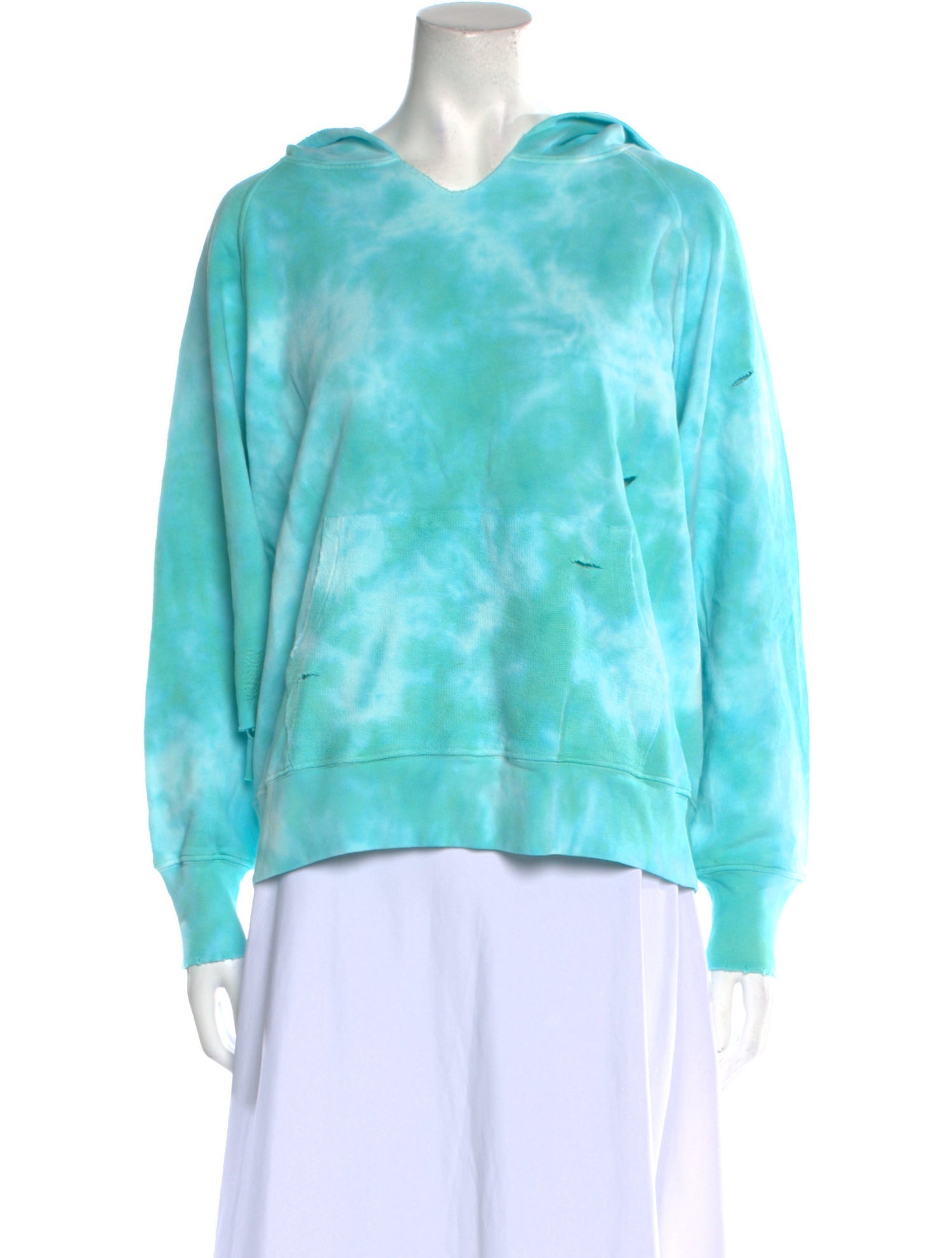 LoveShackFancy Tie-Dye Print V-Neck Sweatshirt w/ Tags