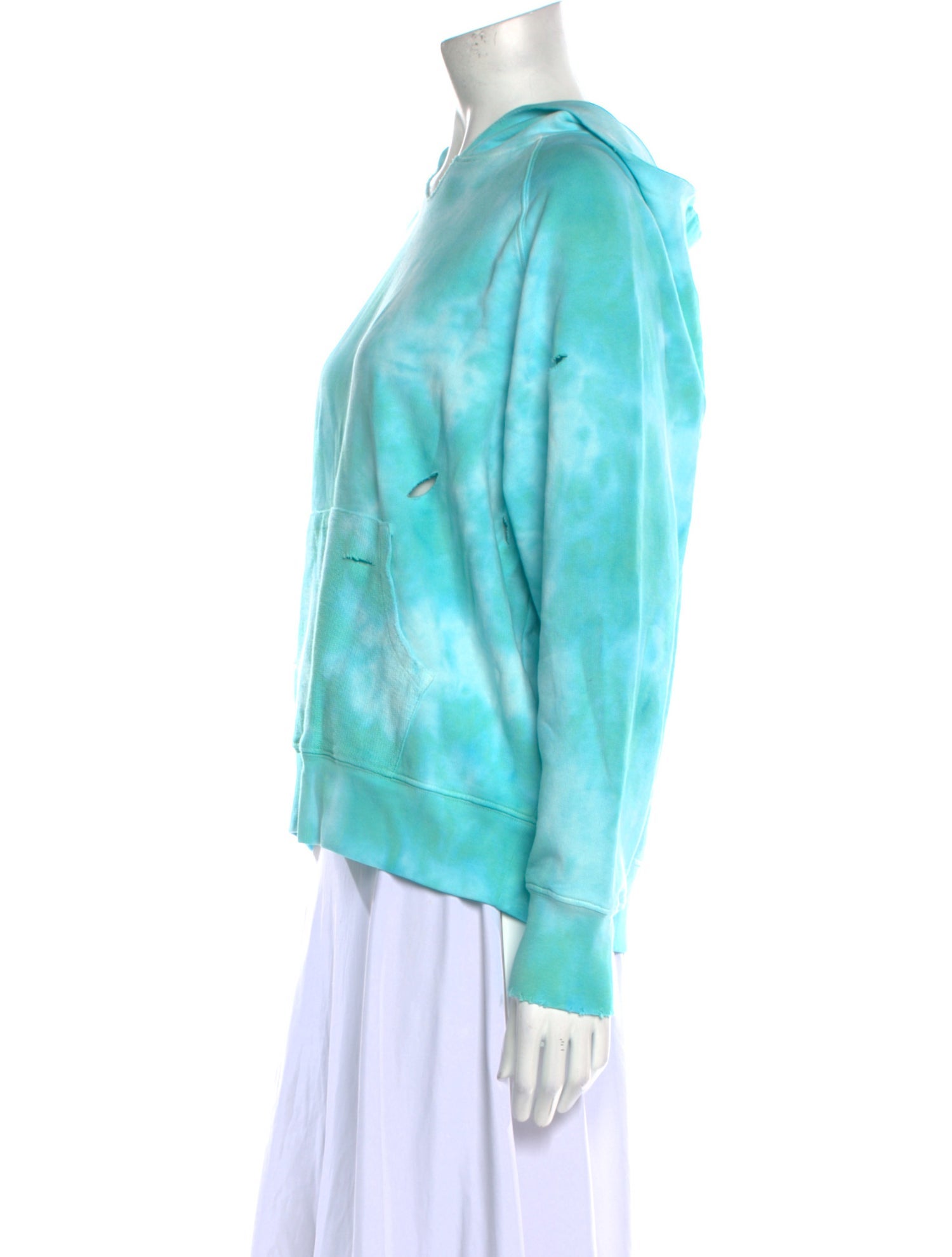 LoveShackFancy Tie-Dye Print V-Neck Sweatshirt w/ Tags