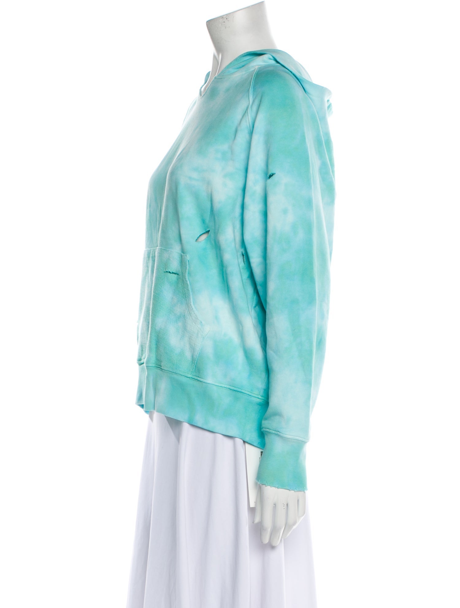 LoveShackFancy Tie-Dye Print V-Neck Sweatshirt w/ Tags