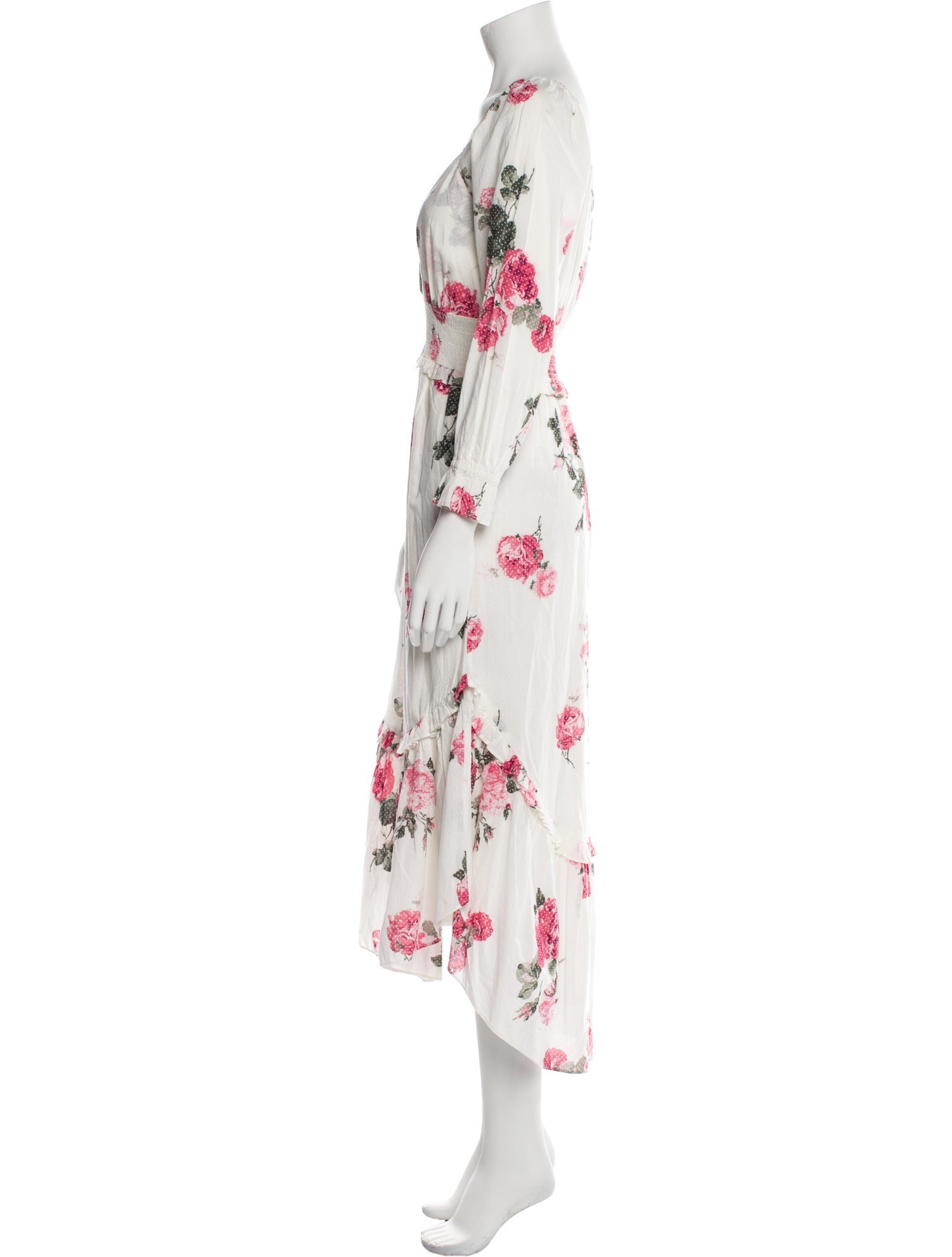LoveShackFancy Floral Print Long Dress