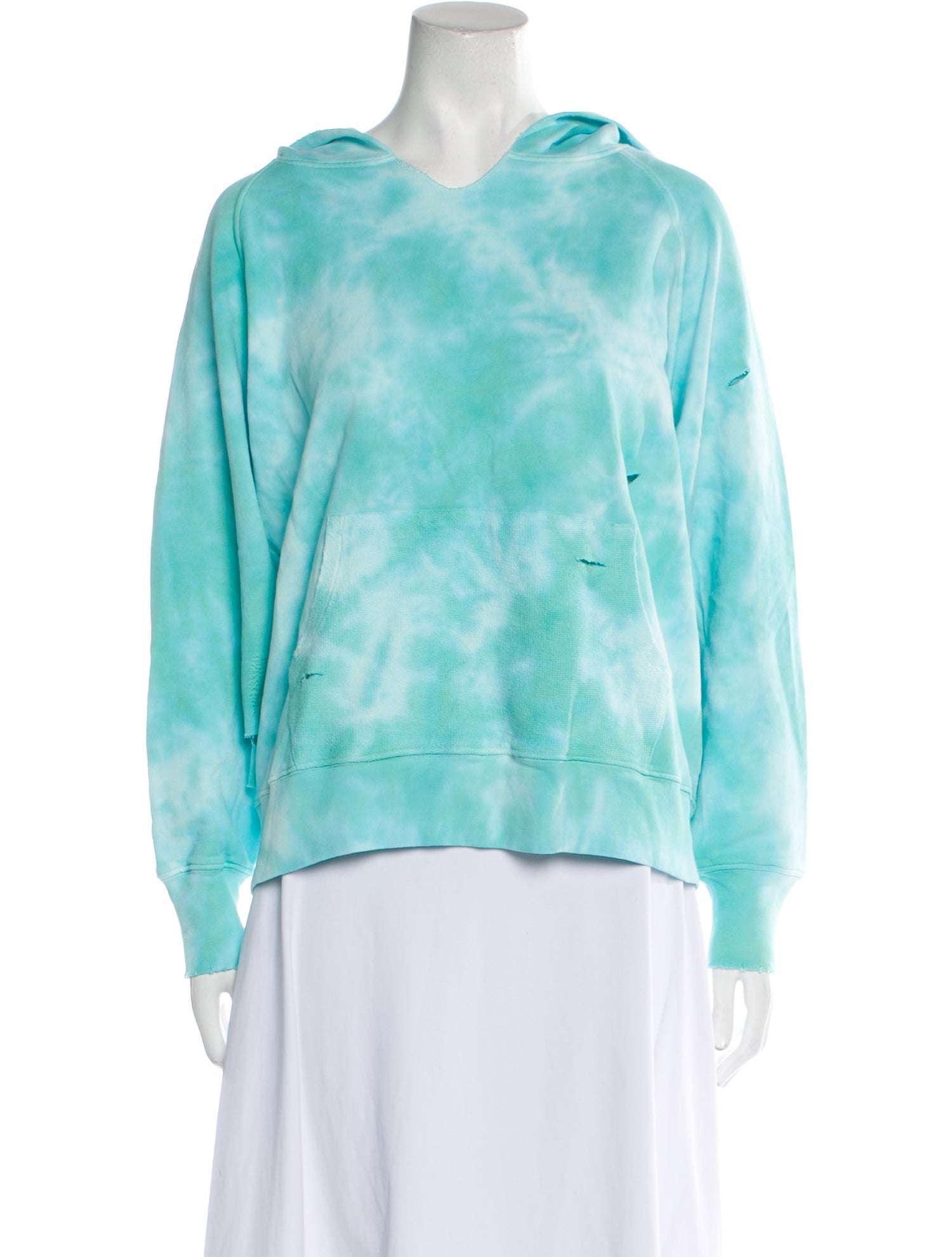 LoveShackFancy Tie-Dye Print V-Neck Sweatshirt w/ Tags