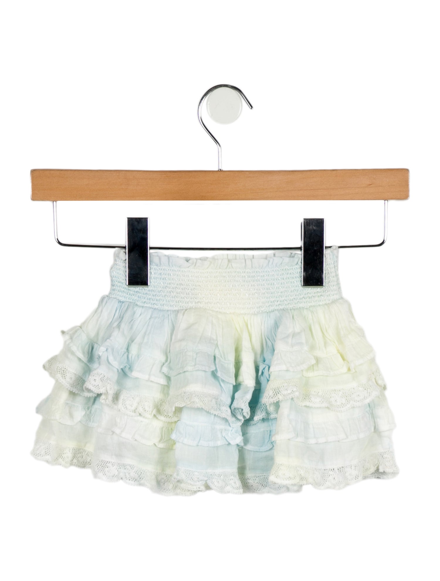 LoveShackFancy Infant Girls' Lace Trim Ruffle Skirt w/ Tags