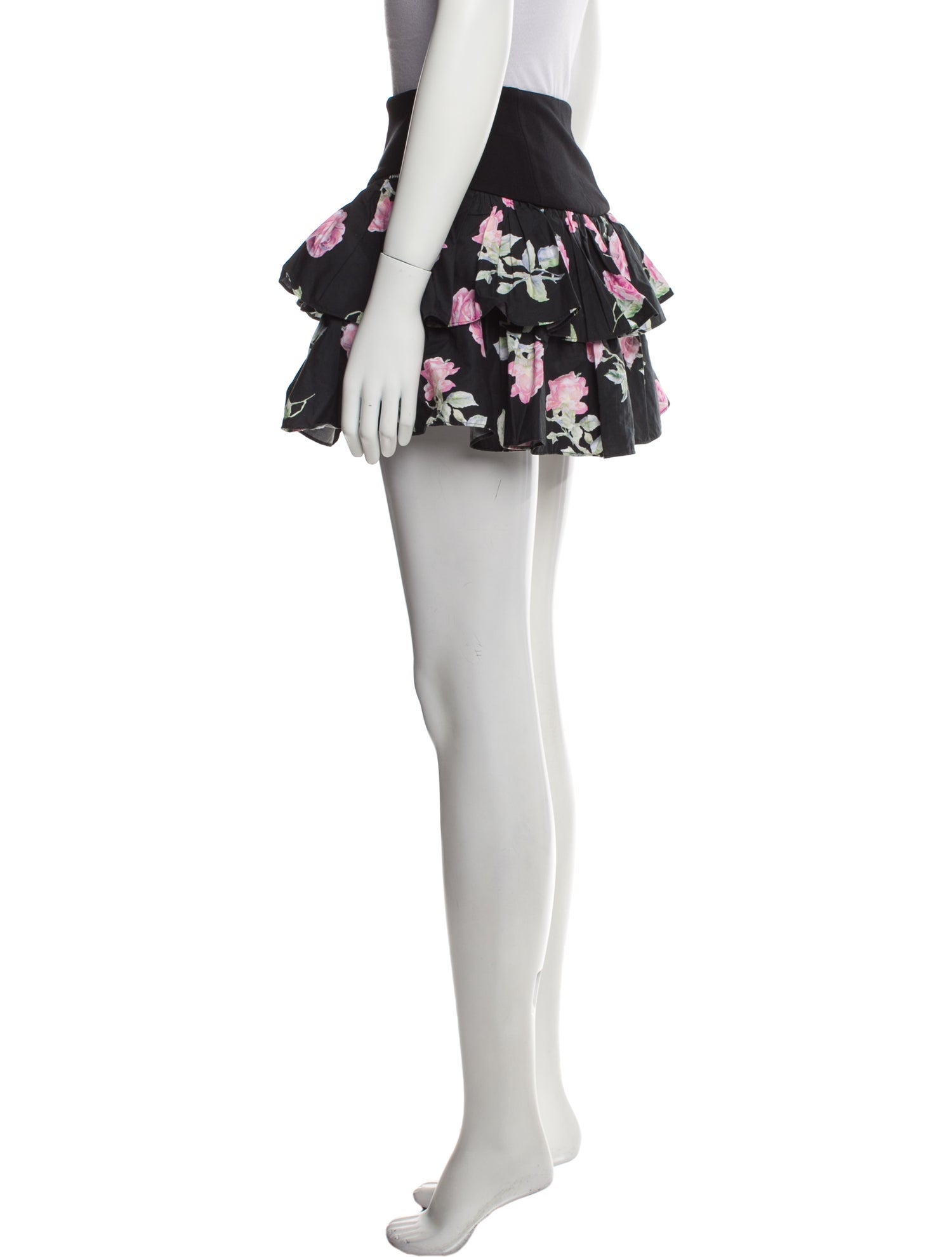 LoveShackFancy Floral Print Mini Skirt w/ Tags