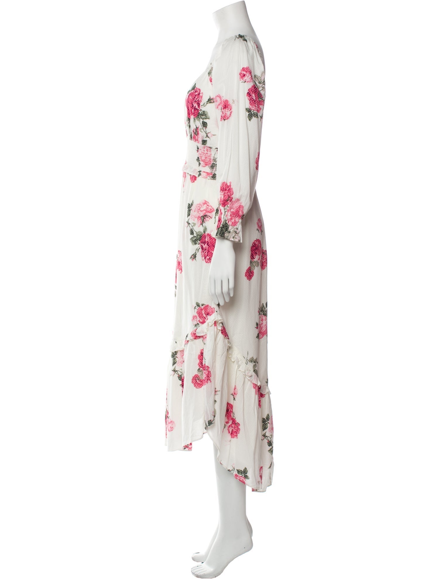 LoveShackFancy Floral Print Long Dress