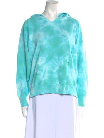 LoveShackFancy Tops Tie-Dye Print V-Neck Sweatshirt One Size