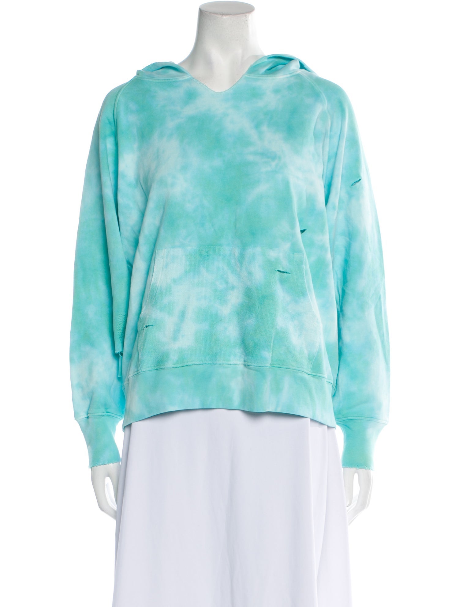 LoveShackFancy Tie-Dye Print V-Neck Sweatshirt w/ Tags