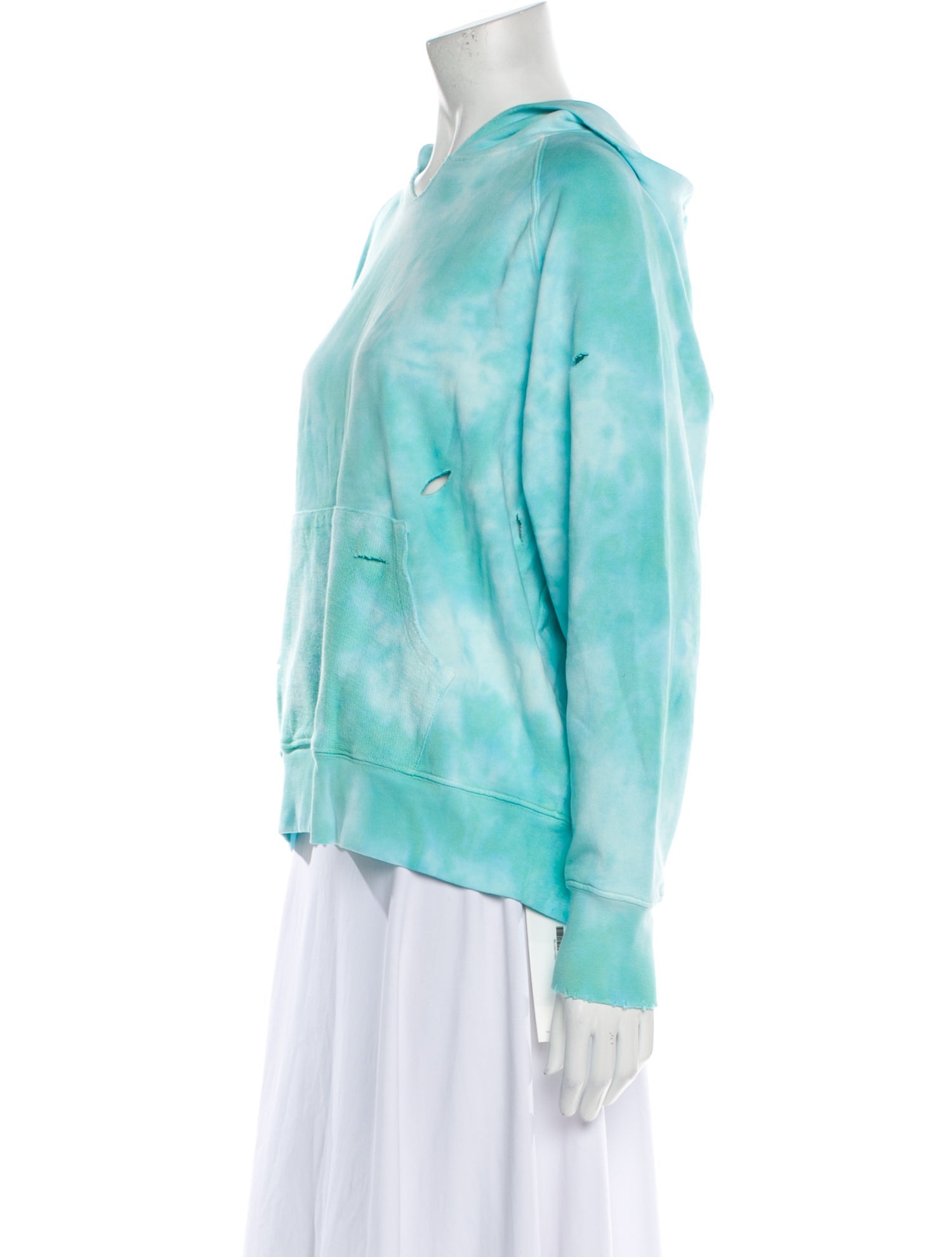 LoveShackFancy Tie-Dye Print V-Neck Sweatshirt w/ Tags