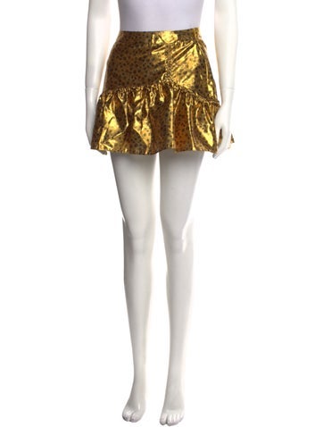 LoveShackFancy Skirts Polka Dot Print Mini Skirt XS