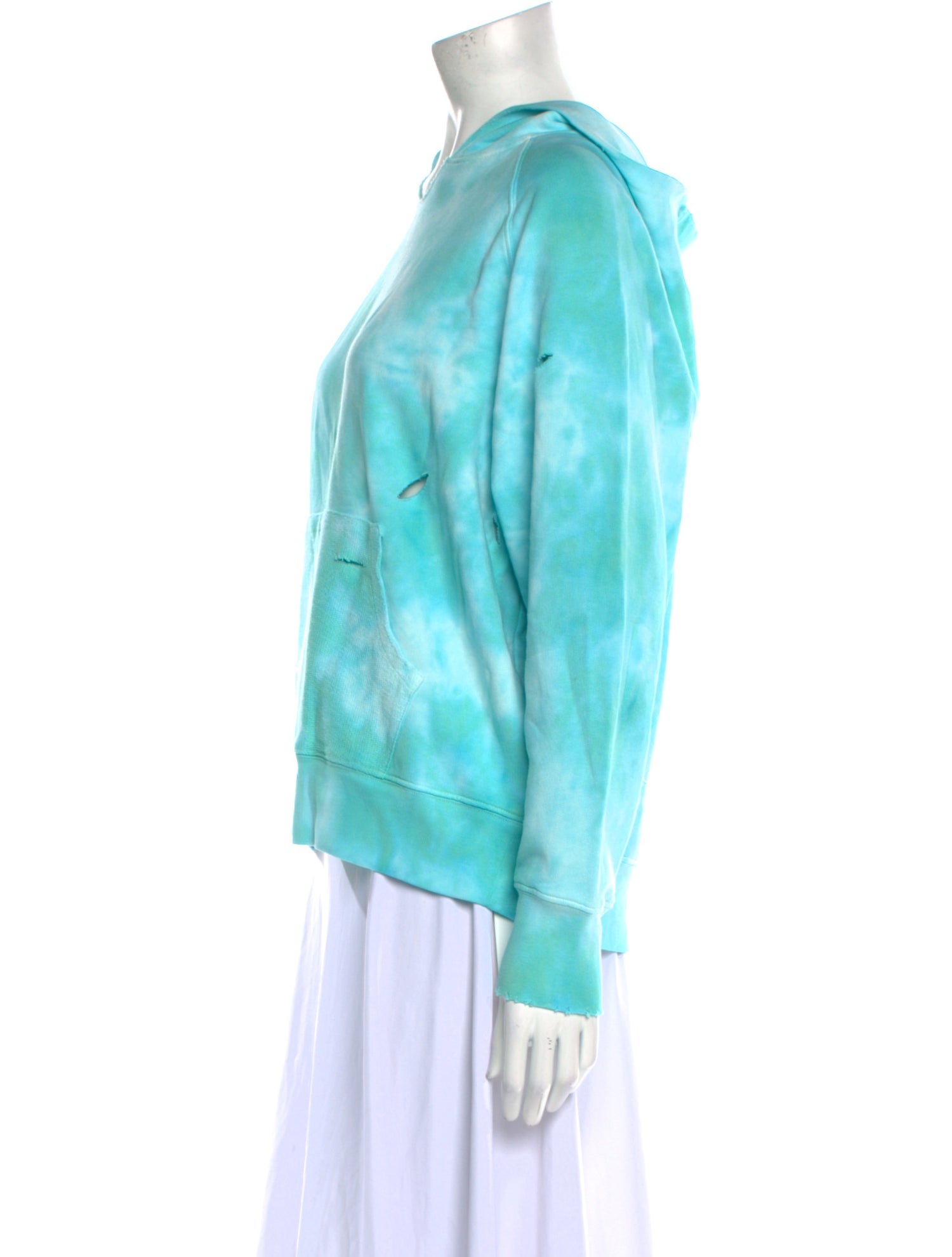 LoveShackFancy Tie-Dye Print V-Neck Sweatshirt w/ Tags