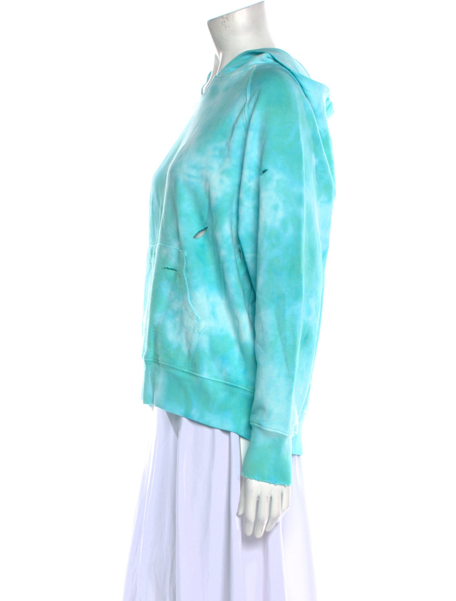 LoveShackFancy Tie-Dye Print V-Neck Sweatshirt w/ Tags