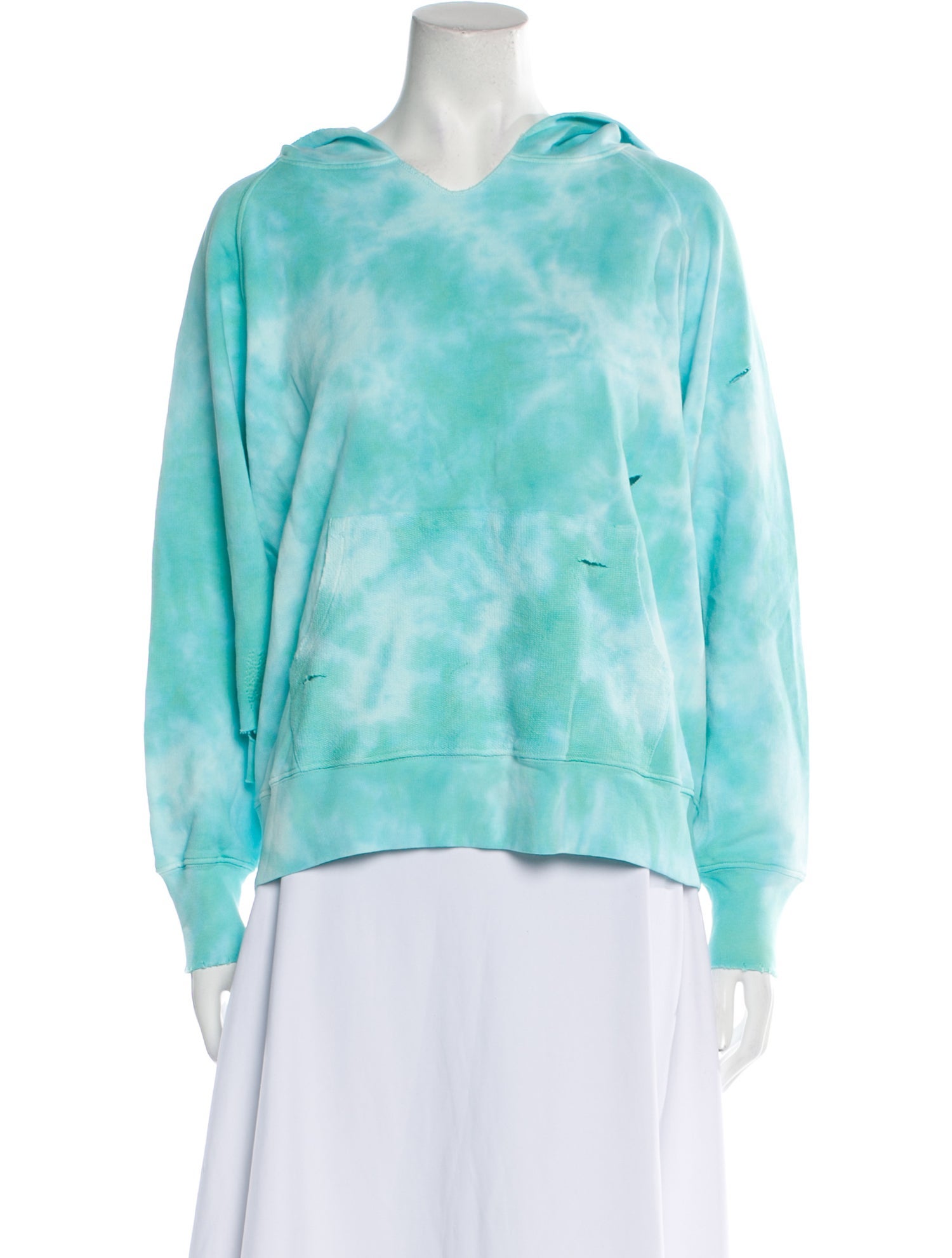 LoveShackFancy Tie-Dye Print V-Neck Sweatshirt w/ Tags