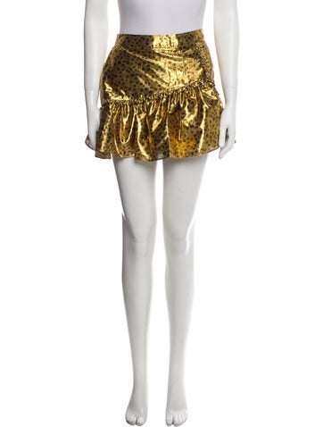 LoveShackFancy Skirts Animal Print Mini Skirt XXS