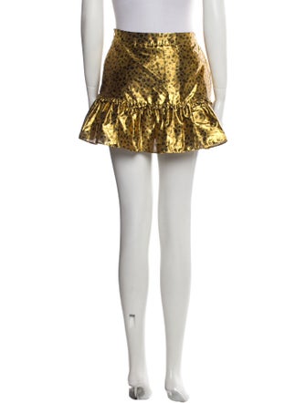 LoveShackFancy Animal Print Mini Skirt