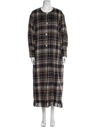 LoveShackFancy Plaid Print Coat