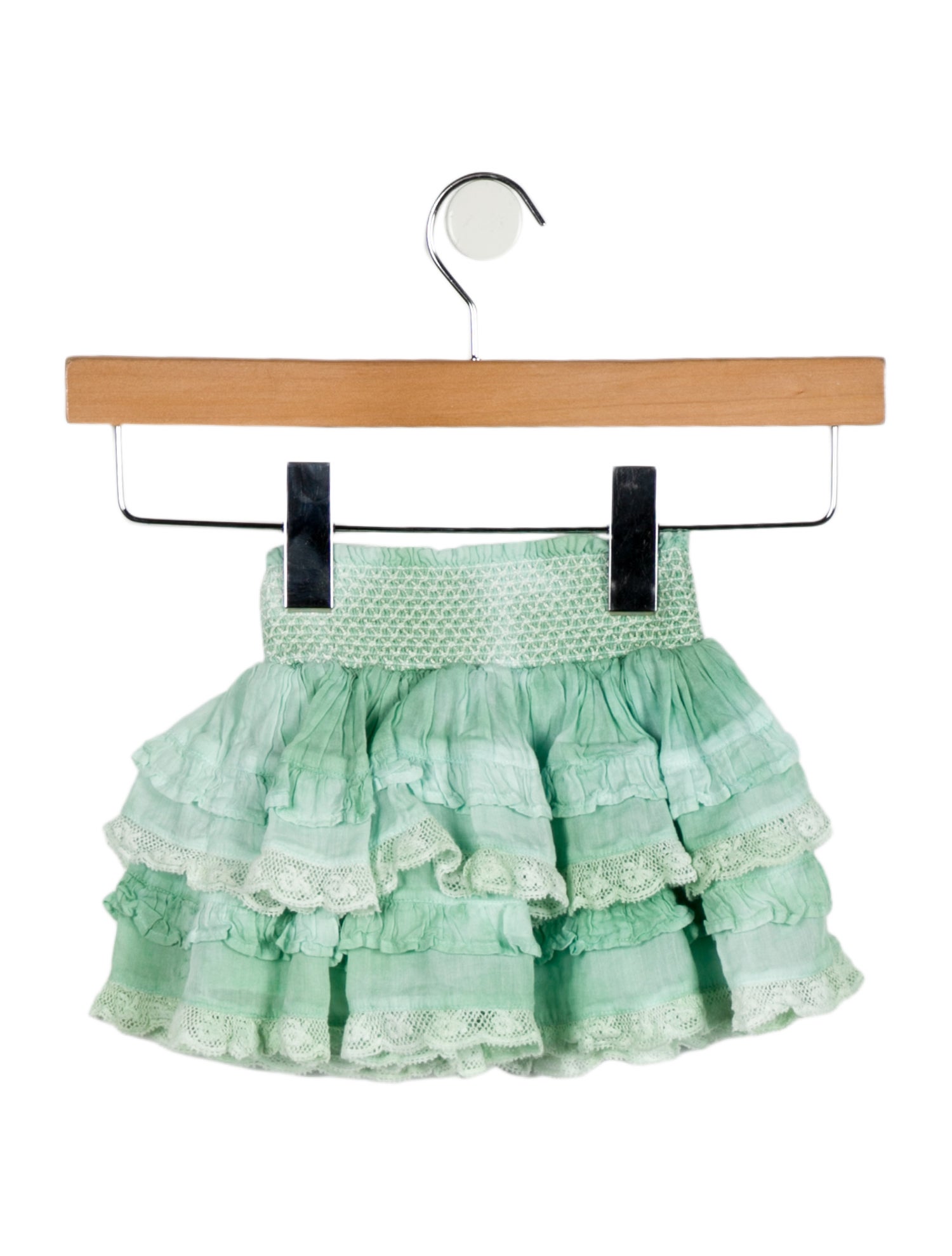 LoveShackFancy Infant Girls' Lace Trim Ruffle Skirt w/ Tags