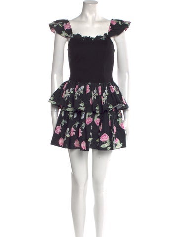 LoveShackFancy Dresses Floral Print Mini Dress M