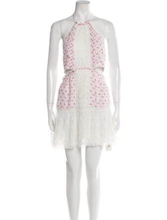 LoveShackFancy Lace Pattern Mini Dress