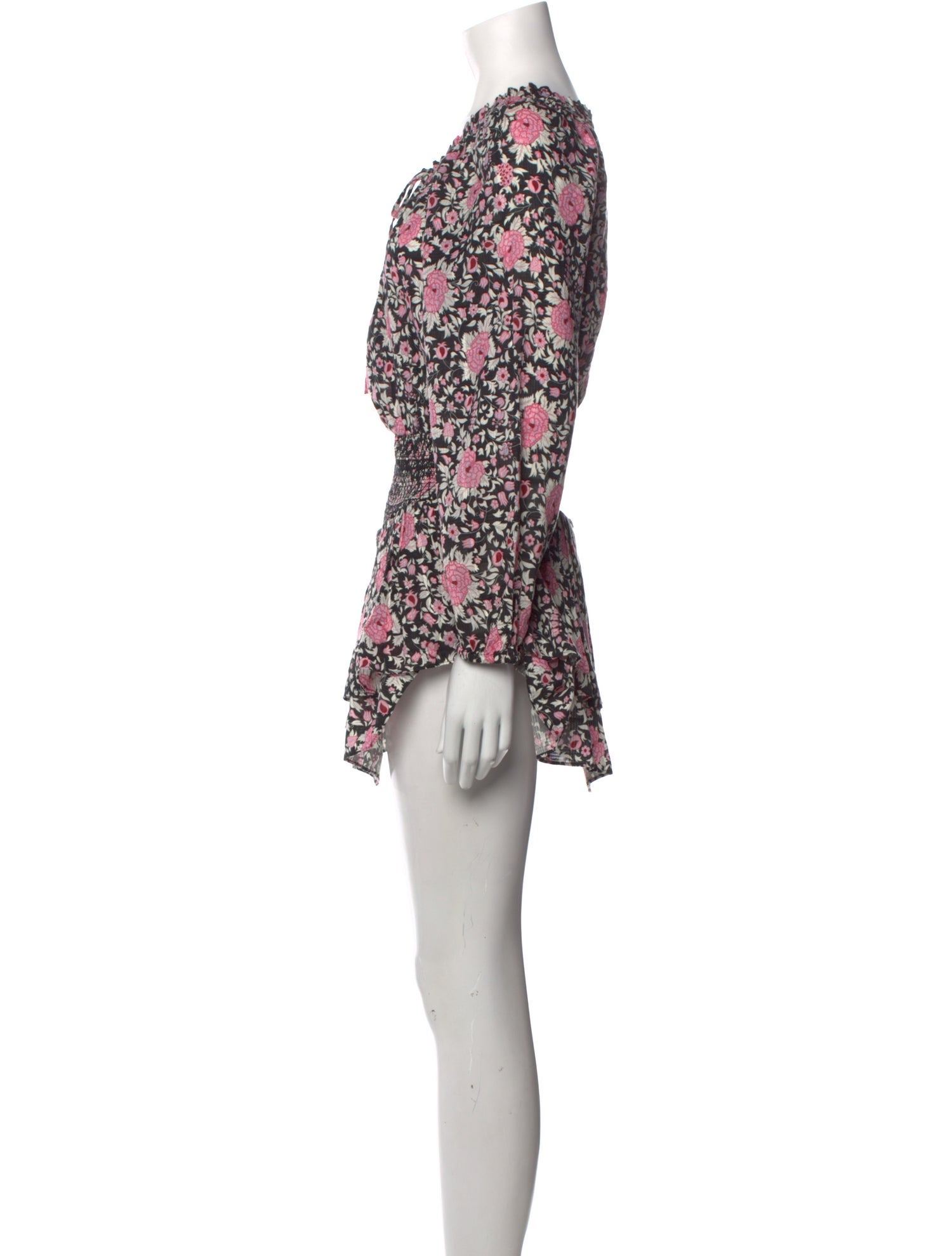 LoveShackFancy Floral Print Mini Dress