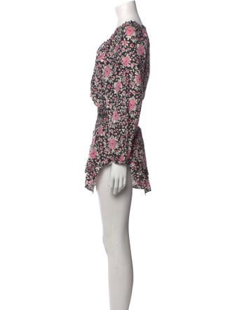 LoveShackFancy Floral Print Mini Dress