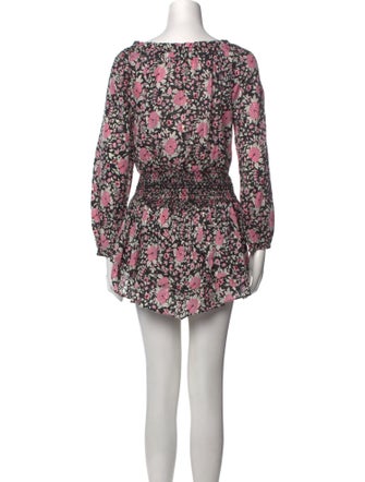 LoveShackFancy Floral Print Mini Dress