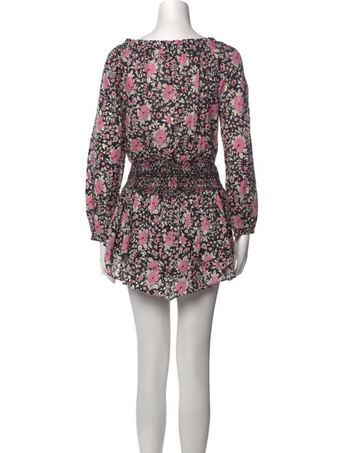 LoveShackFancy Floral Print Mini Dress