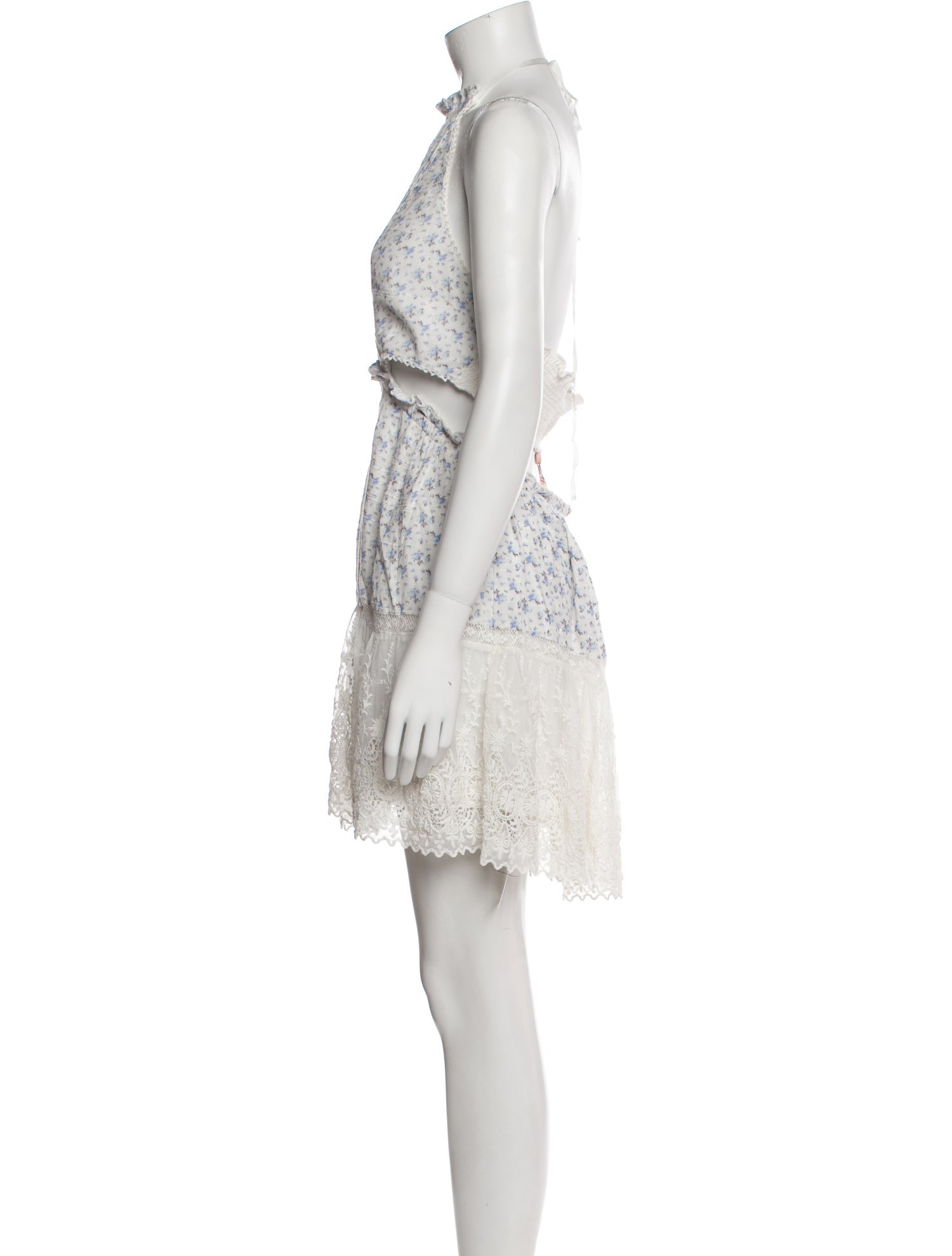 LoveShackFancy Lace Pattern Mini Dress