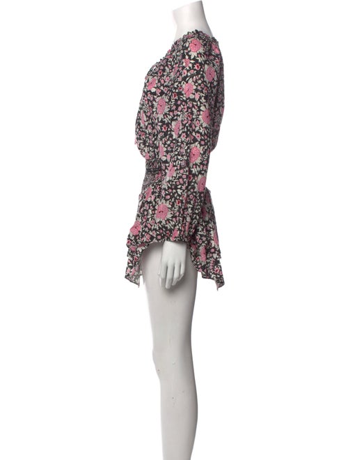 LoveShackFancy Floral Print Mini Dress