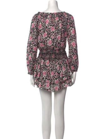 LoveShackFancy Floral Print Mini Dress