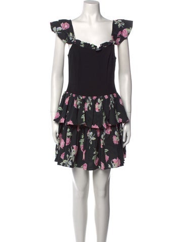 LoveShackFancy Dresses Floral Print Mini Dress XXS