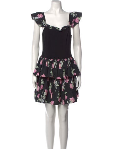 LoveShackFancy Dresses Floral Print Mini Dress XS