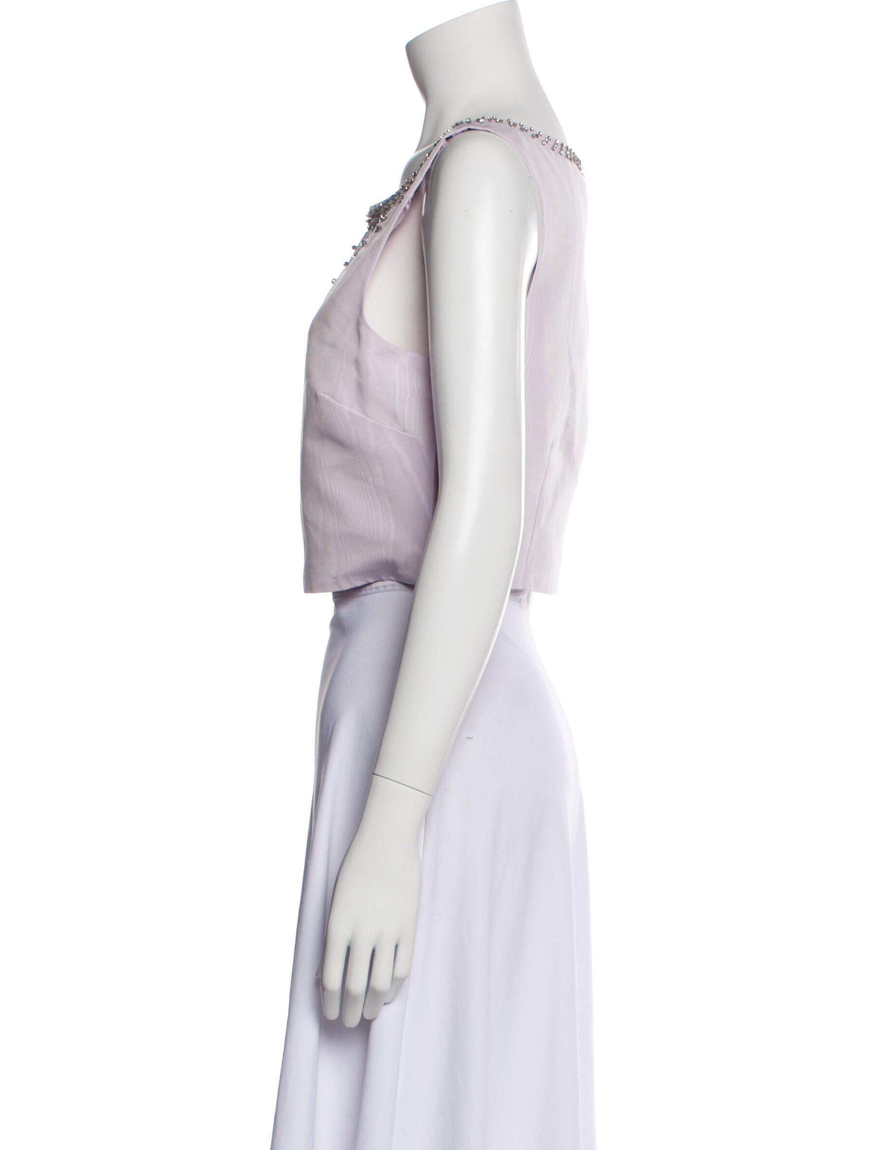 LoveShackFancy Scoop Neck Sleeveless Crop Top w/ Tags