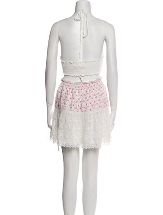 LoveShackFancy Lace Pattern Mini Dress