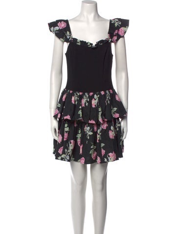 LoveShackFancy Dresses Floral Print Mini Dress XS